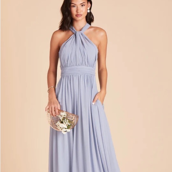 Birds Grey Grace Convertible Dress - Dusty Blue - Picture 9 of 11